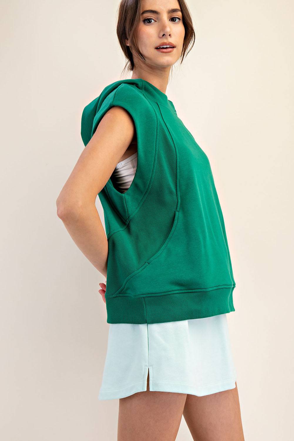 Oversized Sleeveless Hoodie - Hype Up