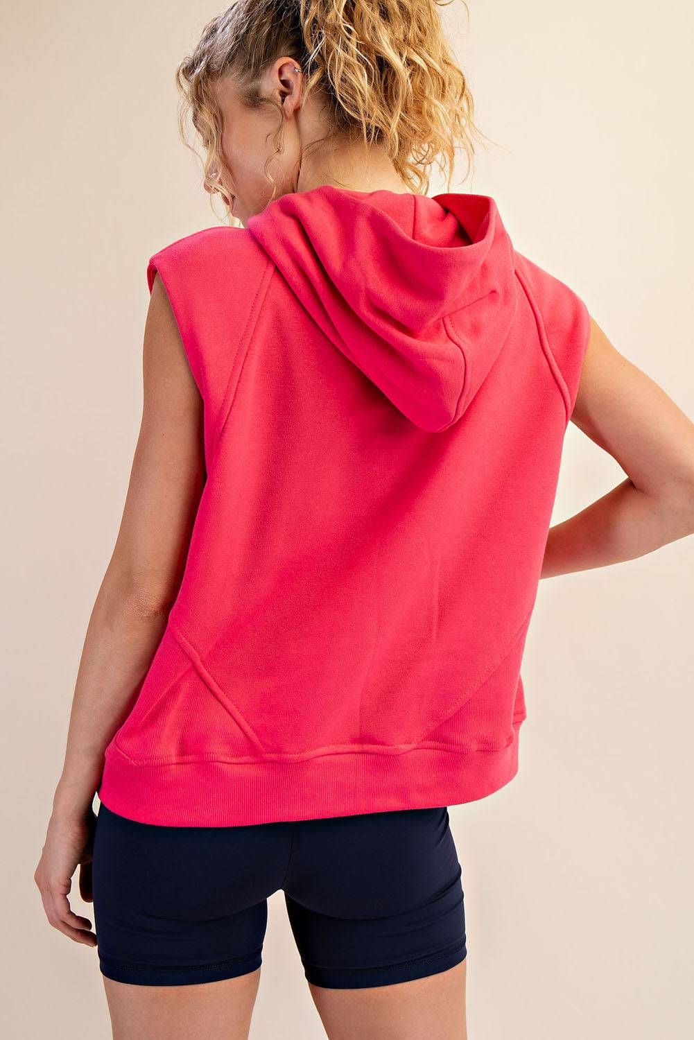 Oversized Sleeveless Hoodie - Hype Up