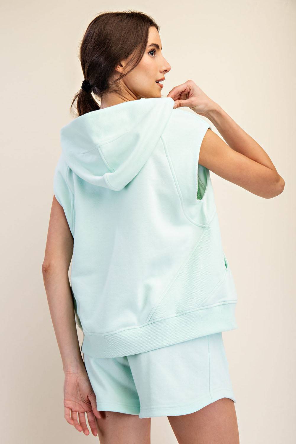 Oversized Sleeveless Hoodie - Hype Up