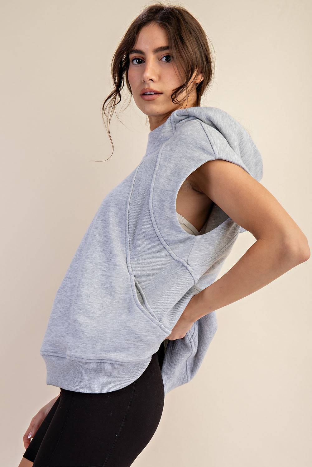 Oversized Sleeveless Hoodie - Hype Up