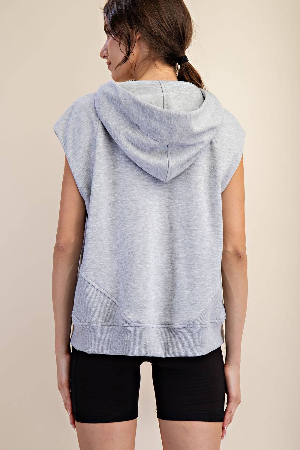 Oversized Sleeveless Hoodie - Hype Up