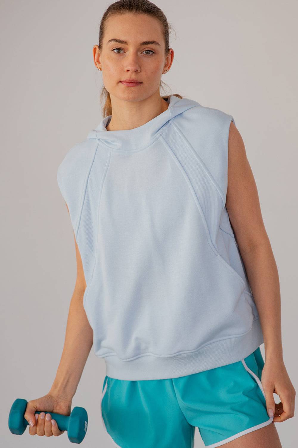 Oversized Sleeveless Hoodie - Hype Up