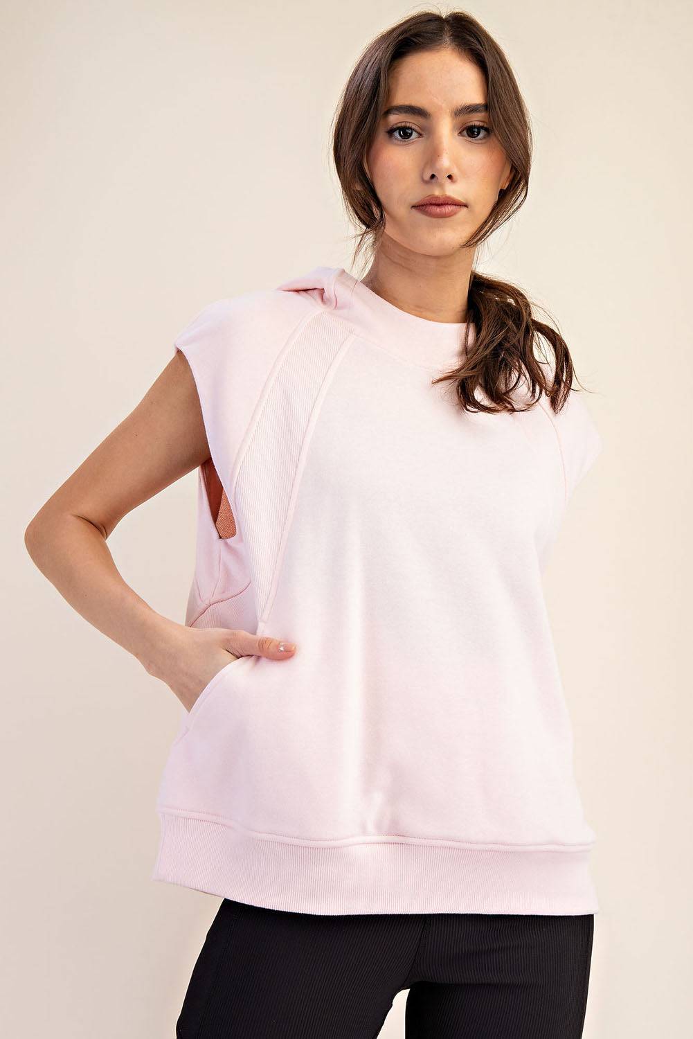 Oversized Sleeveless Hoodie - Hype Up