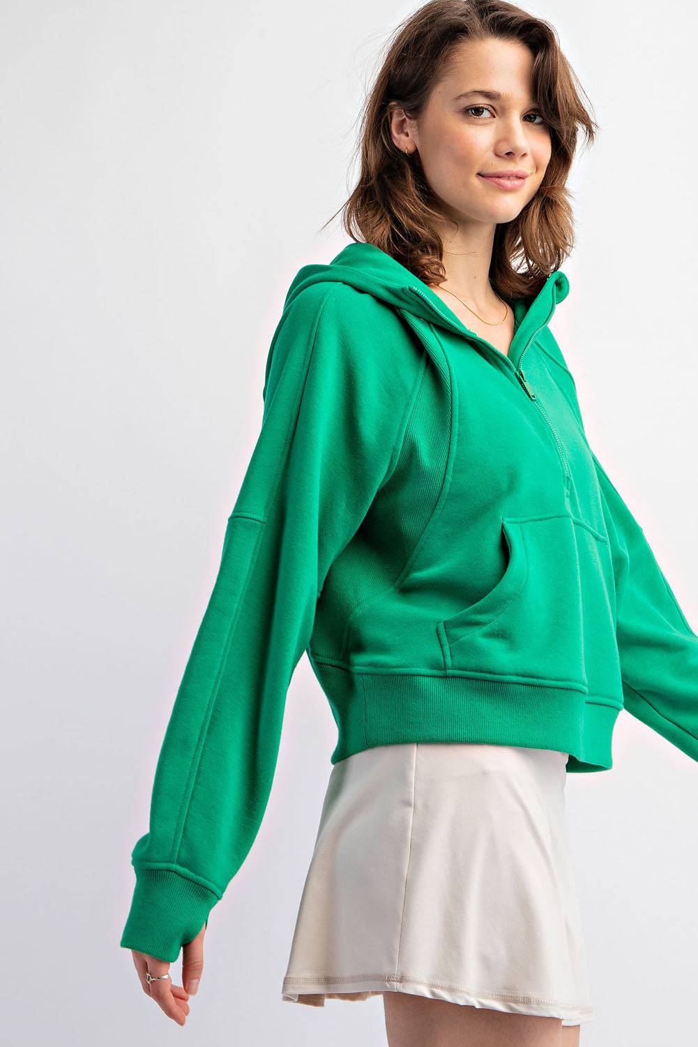 Quarter Zip Hoodie Jacket - Hype Up