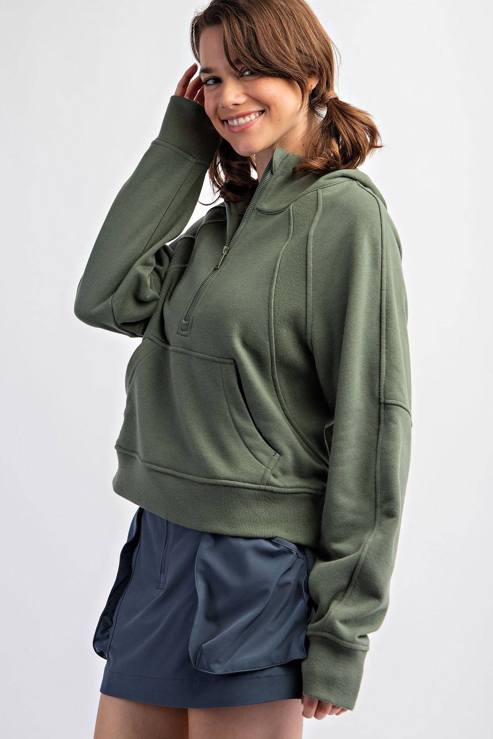 Quarter Zip Hoodie Jacket - Hype Up