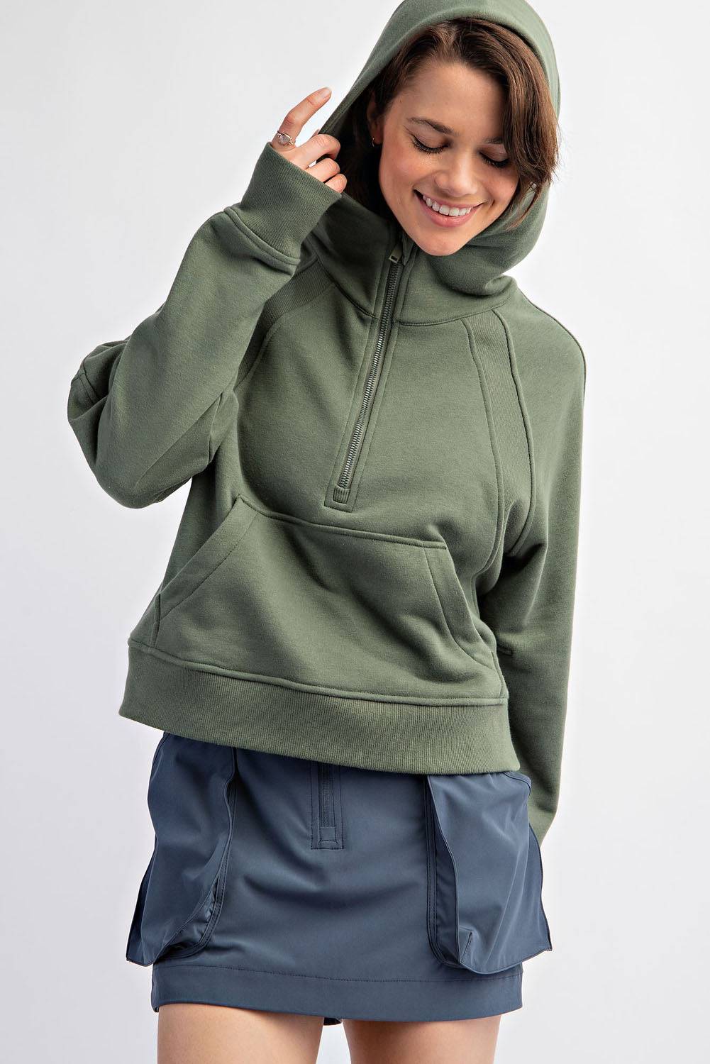 Quarter Zip Hoodie Jacket - Hype Up