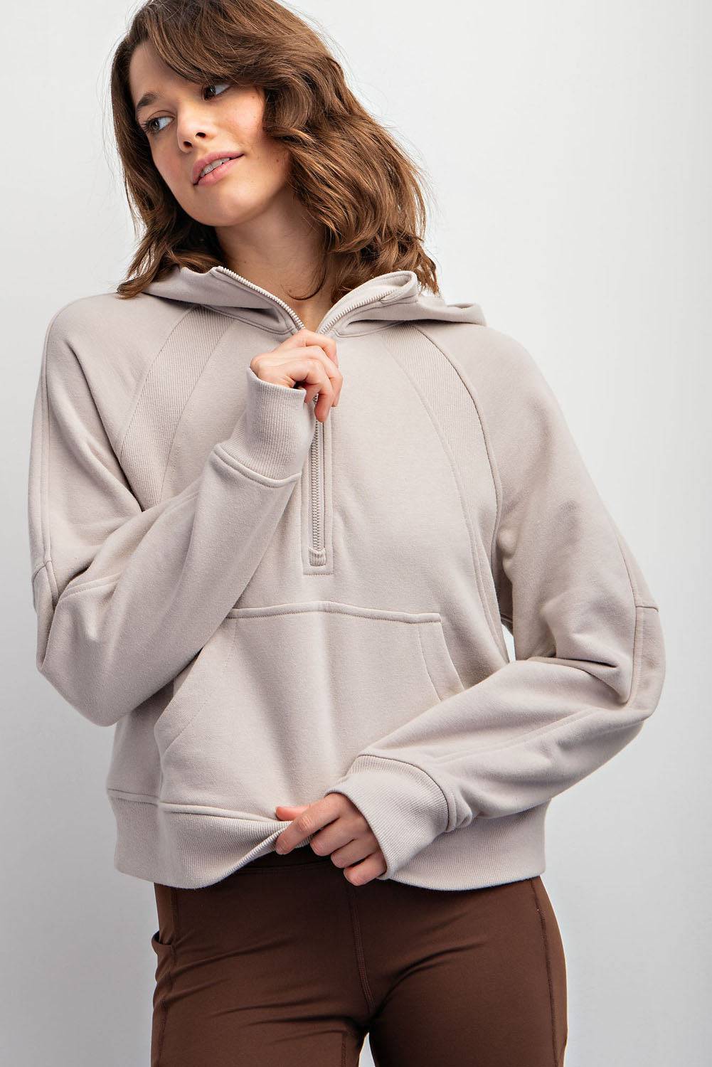 Quarter Zip Hoodie Jacket - Hype Up