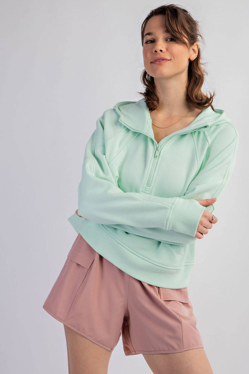 Quarter Zip Hoodie Jacket - Hype Up