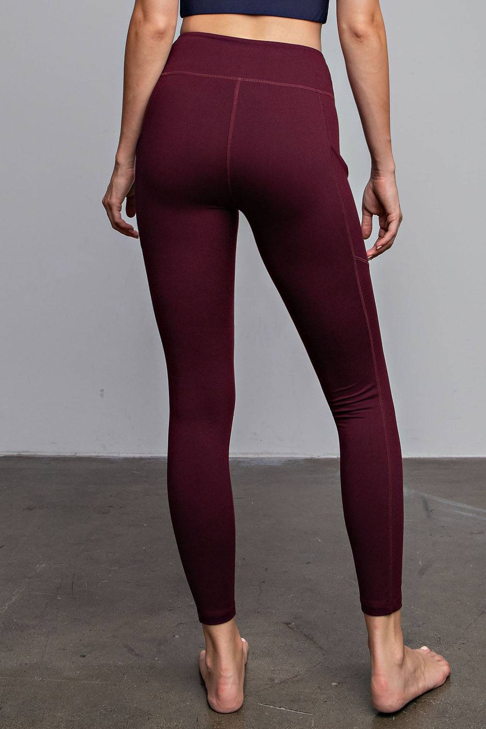 Basic Leggings With Pocket - Hype Up