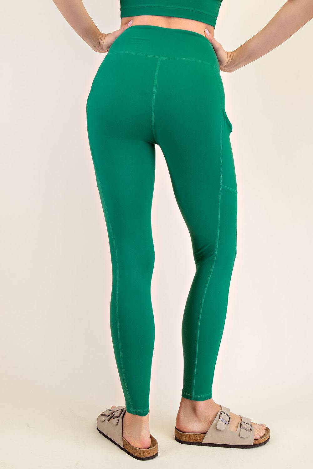 Basic Leggings With Pocket - Hype Up