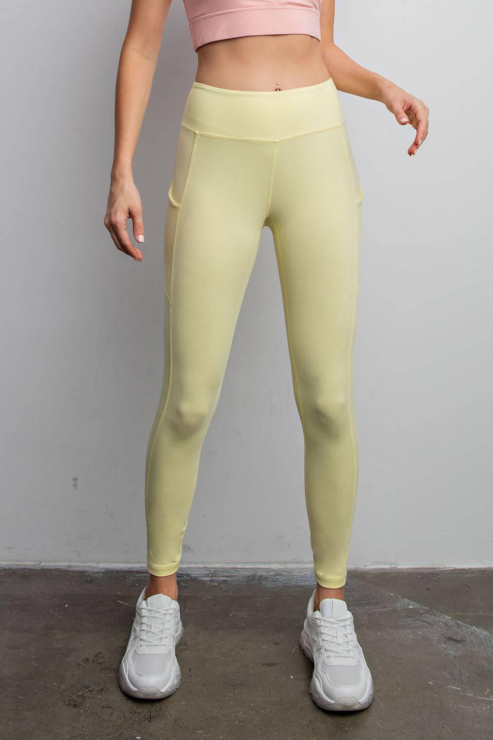 Basic Leggings With Pocket - Hype Up