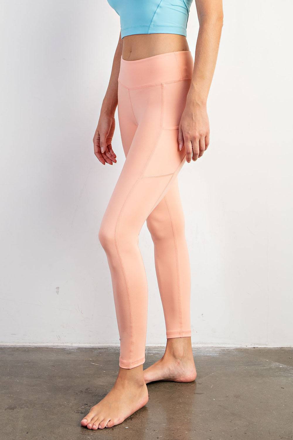 Basic Leggings With Pocket - Hype Up