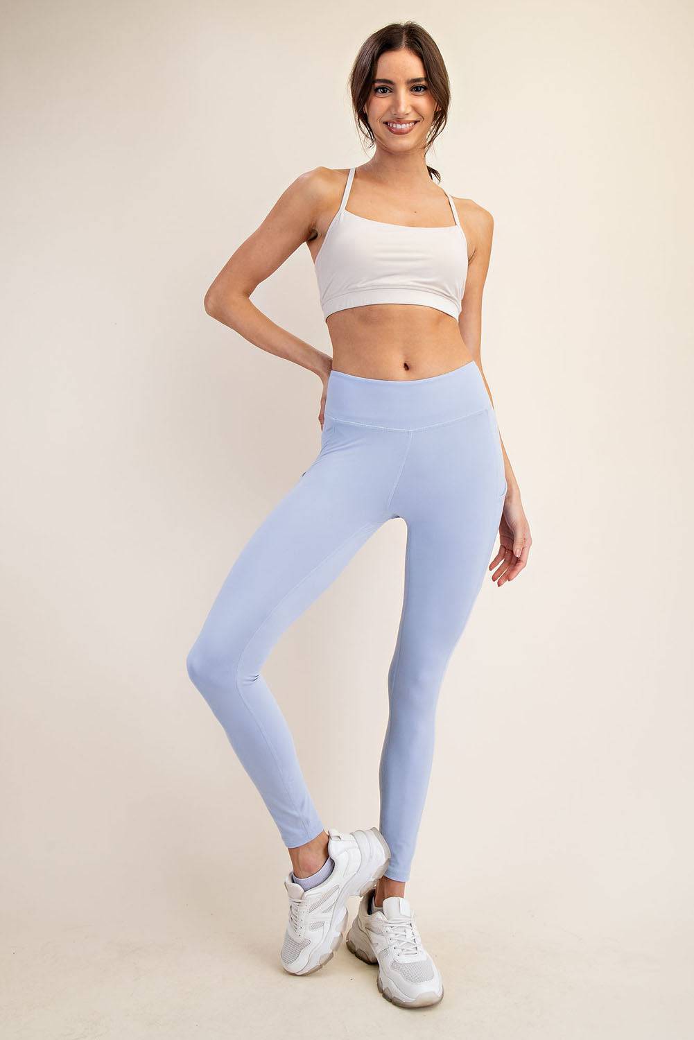 Basic Leggings With Pocket - Hype Up