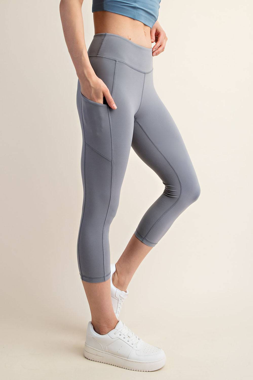 Capri Yoga Leggings With Pocket - Hype Up