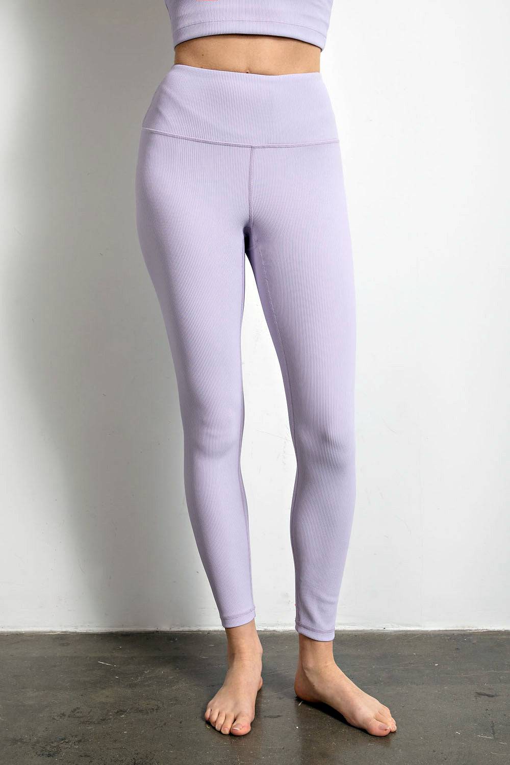 Nylon Rib Yoga Leggings - Hype Up