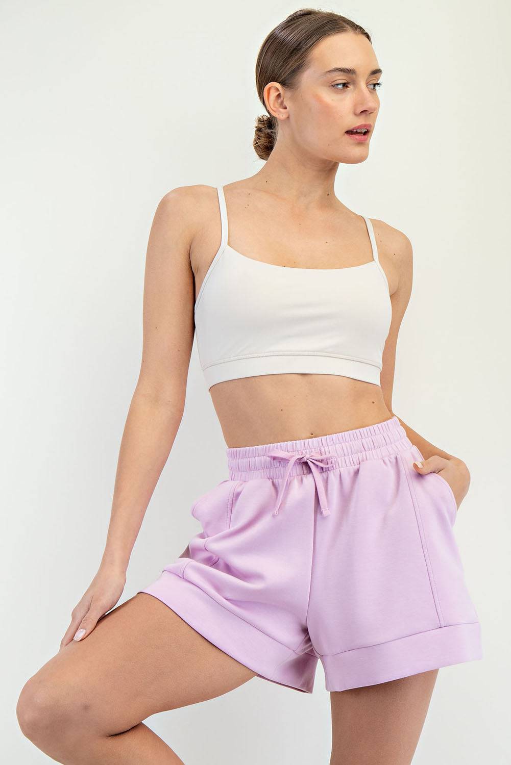 Modal Scuba Pleat Casual Short - Hype Up