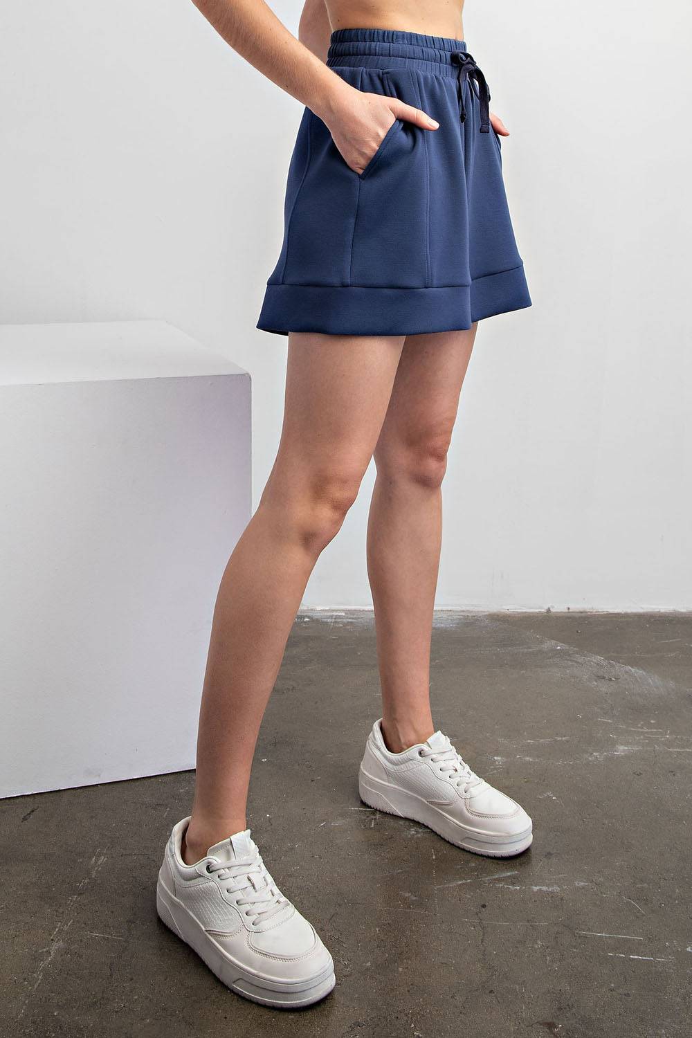 Modal Scuba Pleat Casual Short - Hype Up