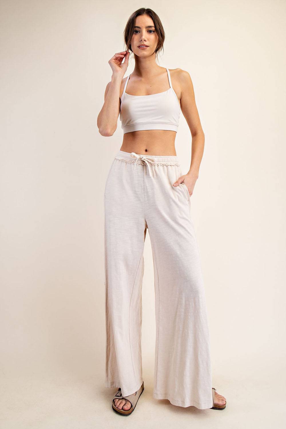 Cotton Slub Wide Pant - Hype Up