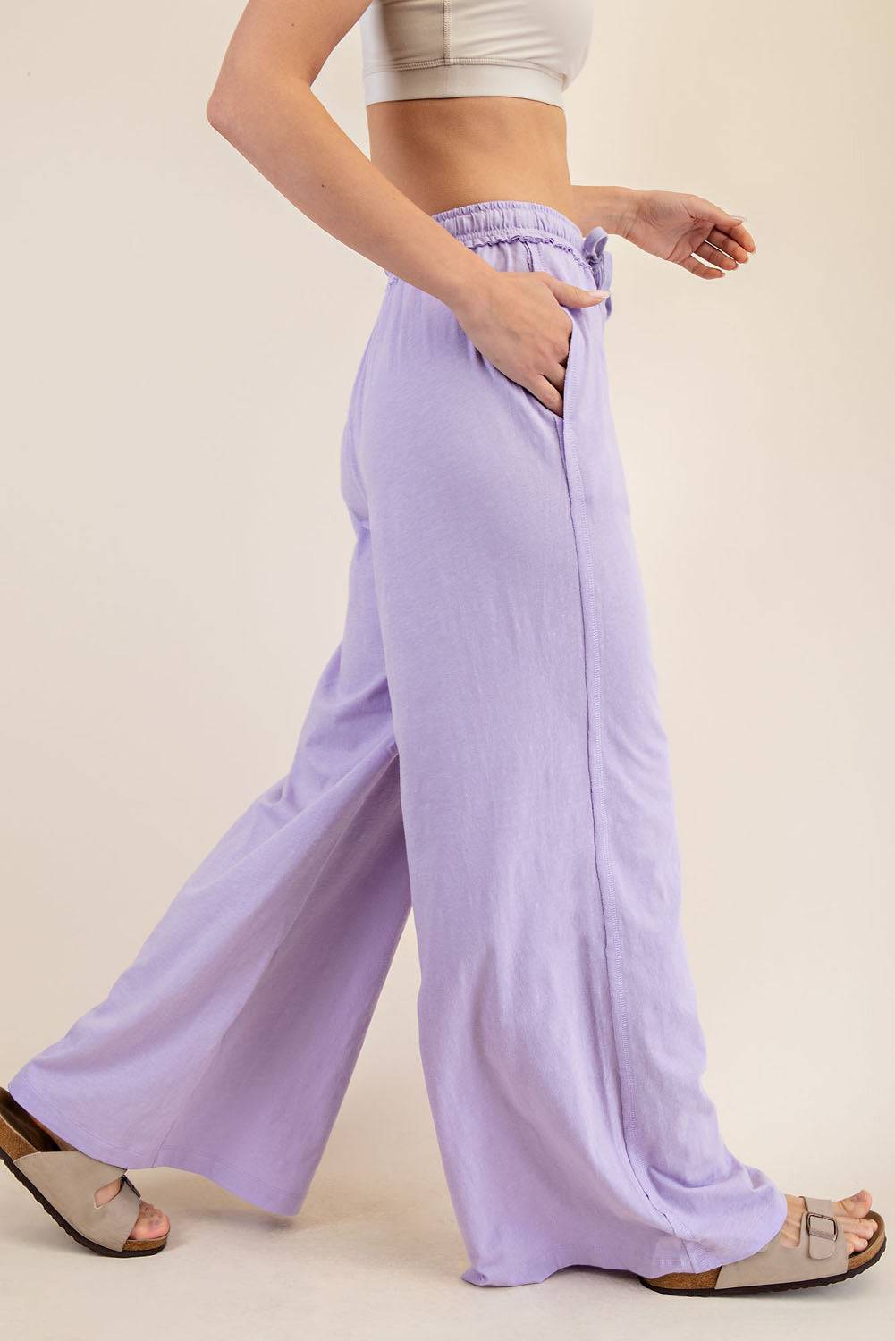 Cotton Slub Wide Pant - Hype Up