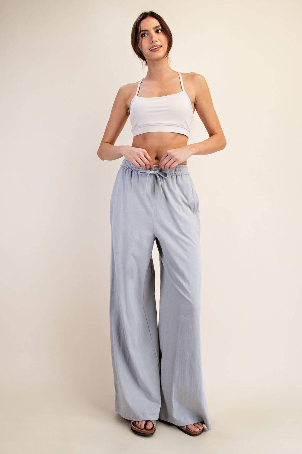 Cotton Slub Wide Pant - Hype Up
