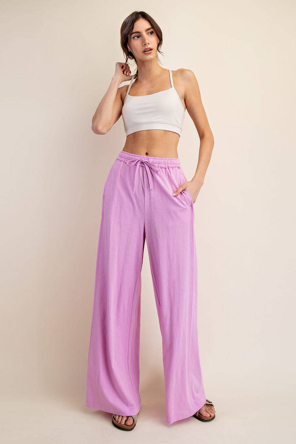 Cotton Slub Wide Pant - Hype Up