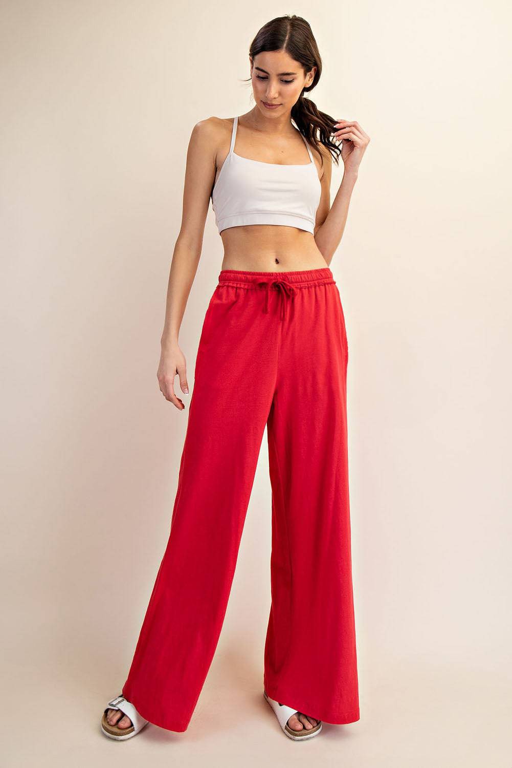 Cotton Slub Wide Pant - Hype Up