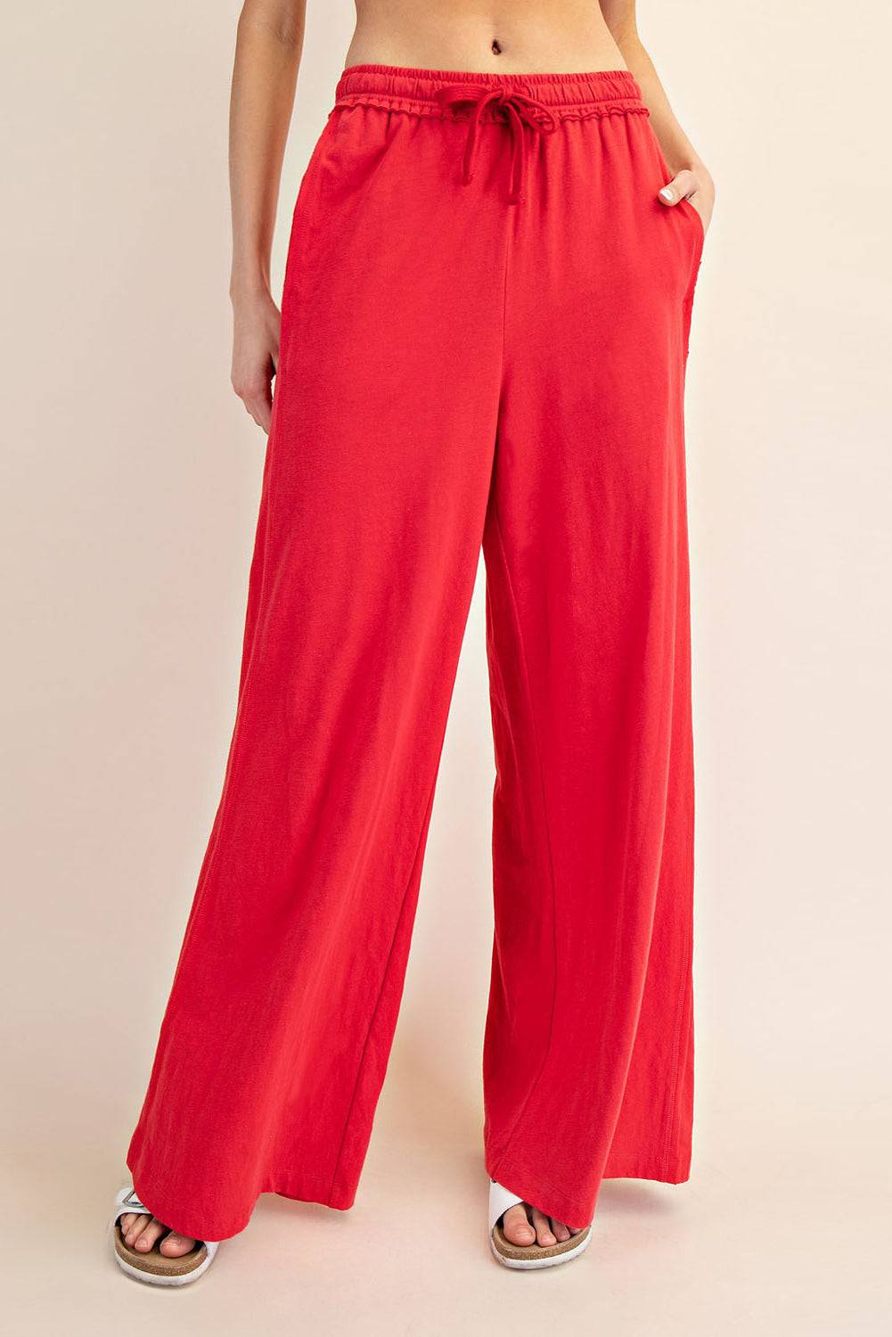 Cotton Slub Wide Pant - Hype Up