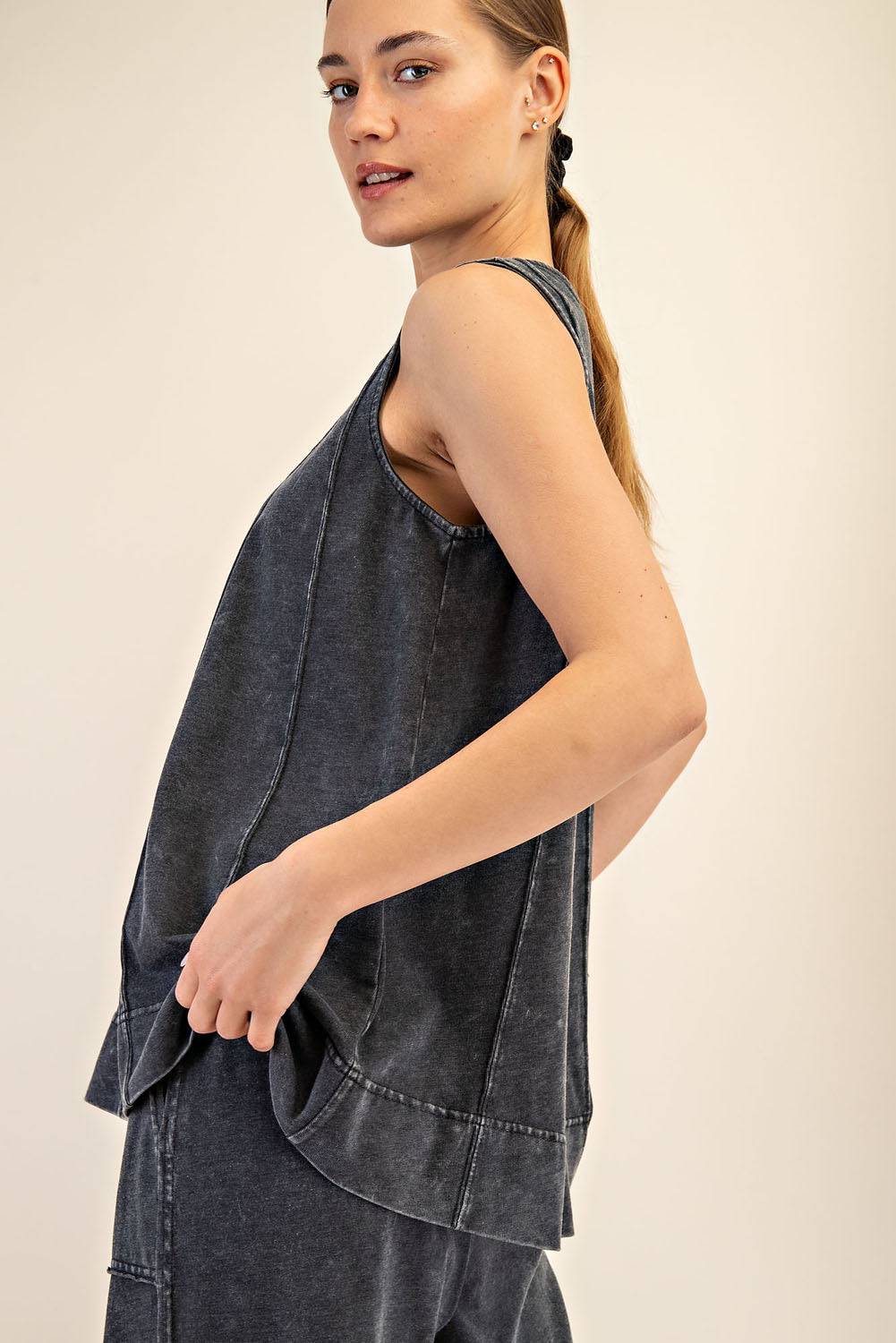 Cotton Poly Sleeveless Top - Hype Up