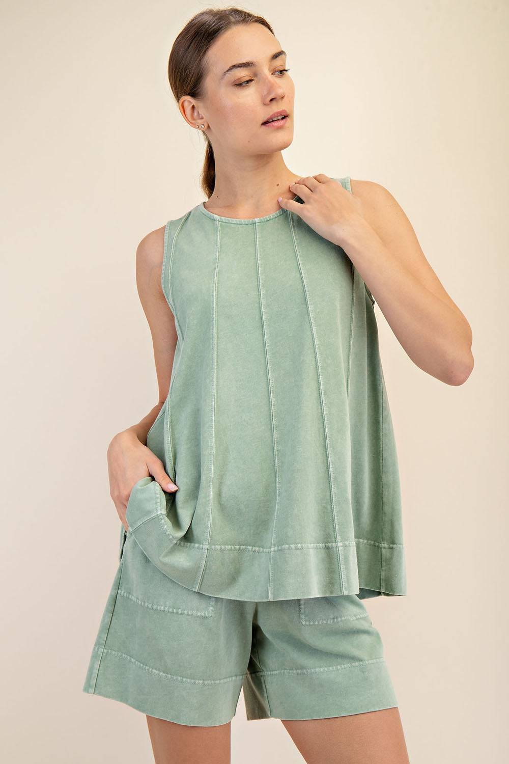 Cotton Poly Sleeveless Top - Hype Up