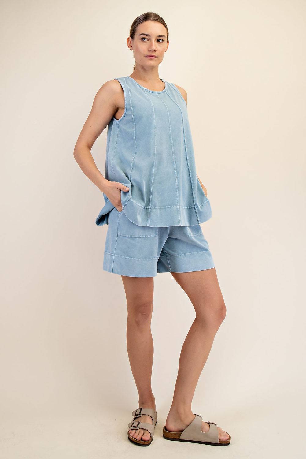 Cotton Poly Sleeveless Top - Hype Up