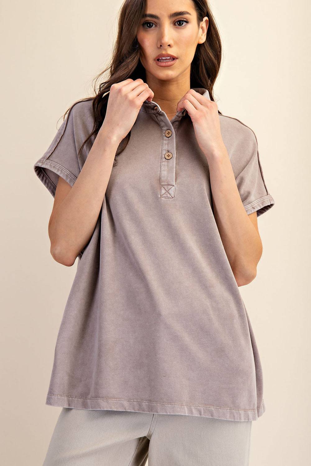 Cotton Poly Polo Top - Hype Up