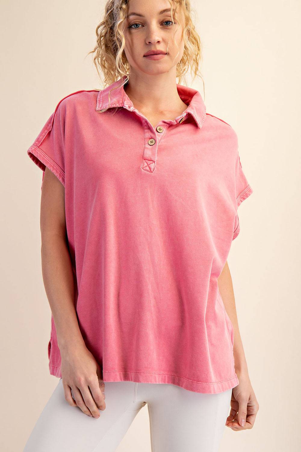 Cotton Poly Polo Top - Hype Up