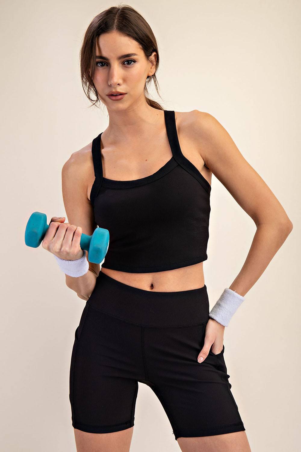 Nylon Rib Racerback Tank - Hype Up