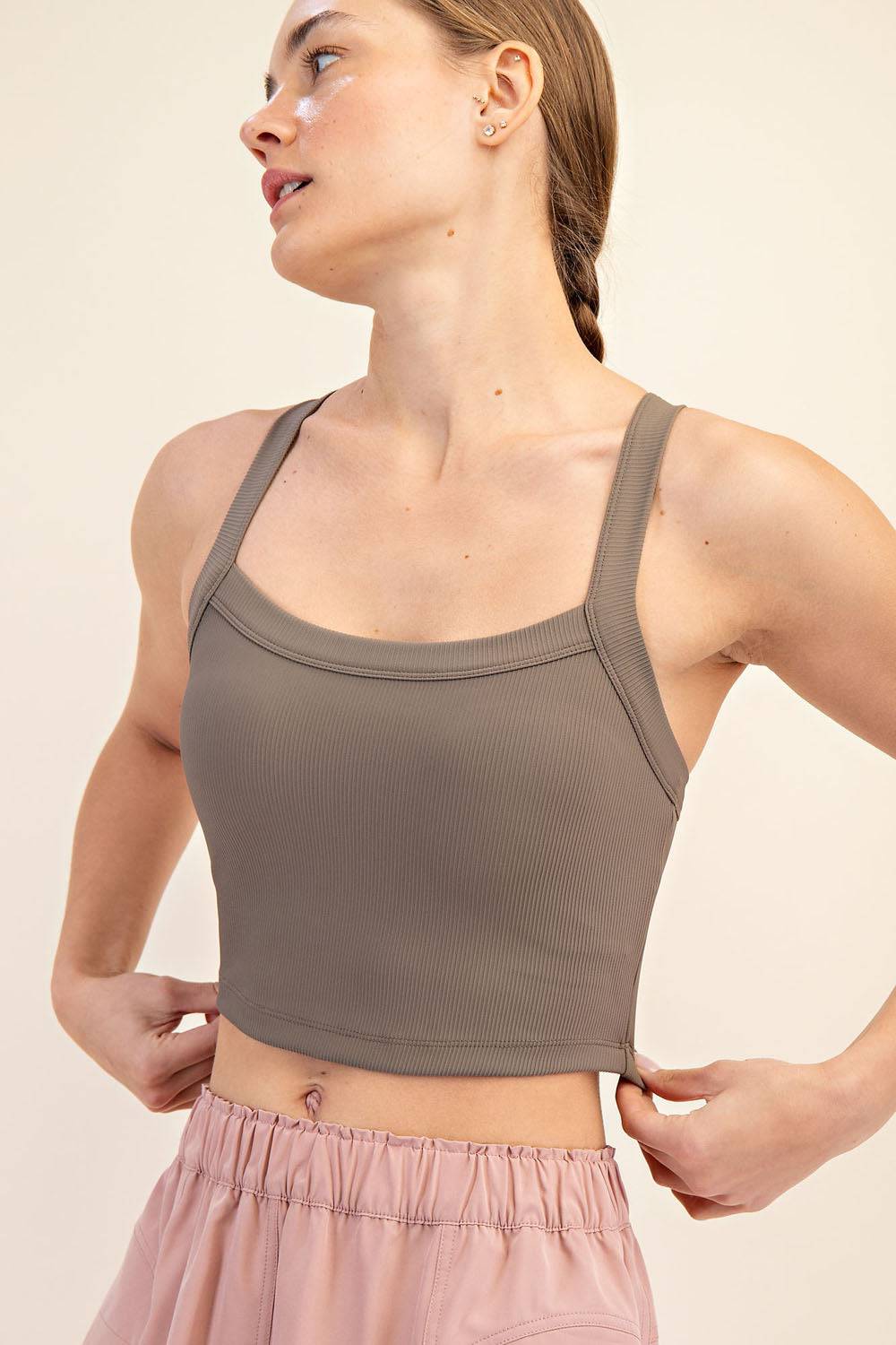 Nylon Rib Racerback Tank - Hype Up