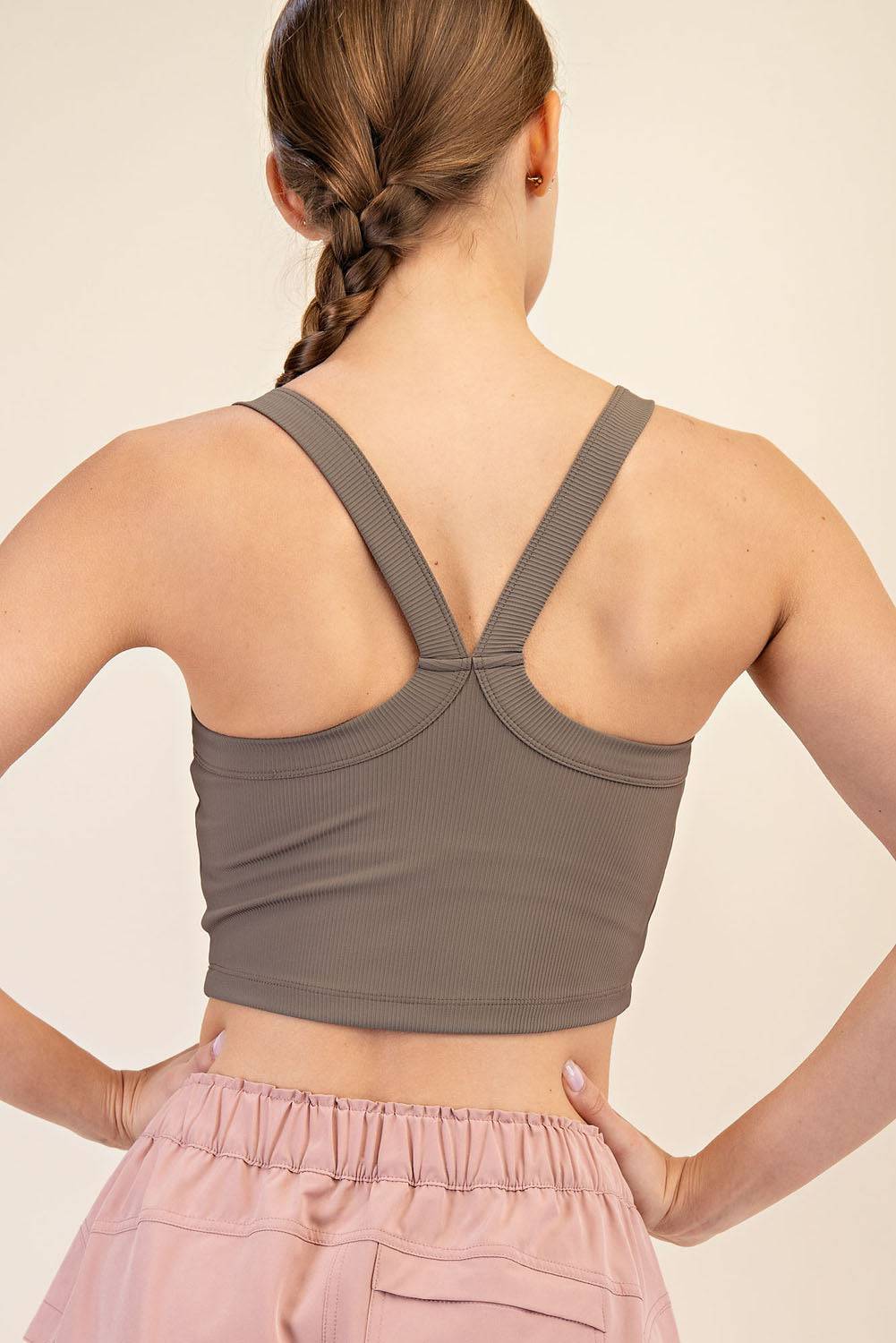 Nylon Rib Racerback Tank - Hype Up