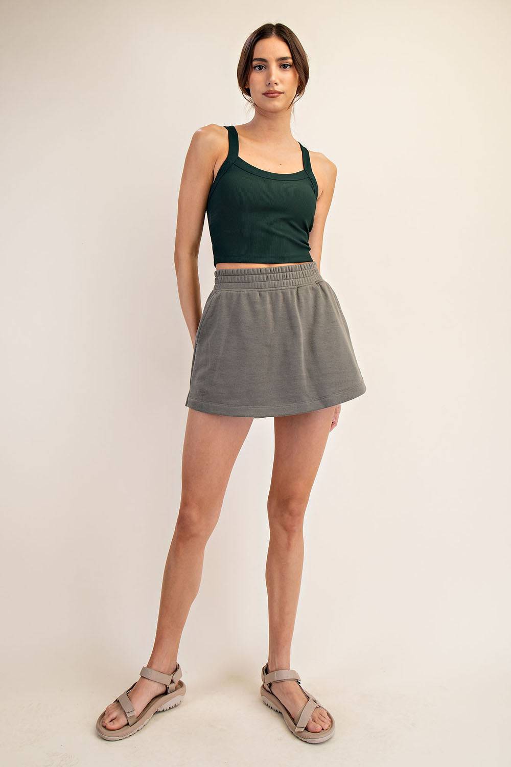 Nylon Rib Racerback Tank - Hype Up