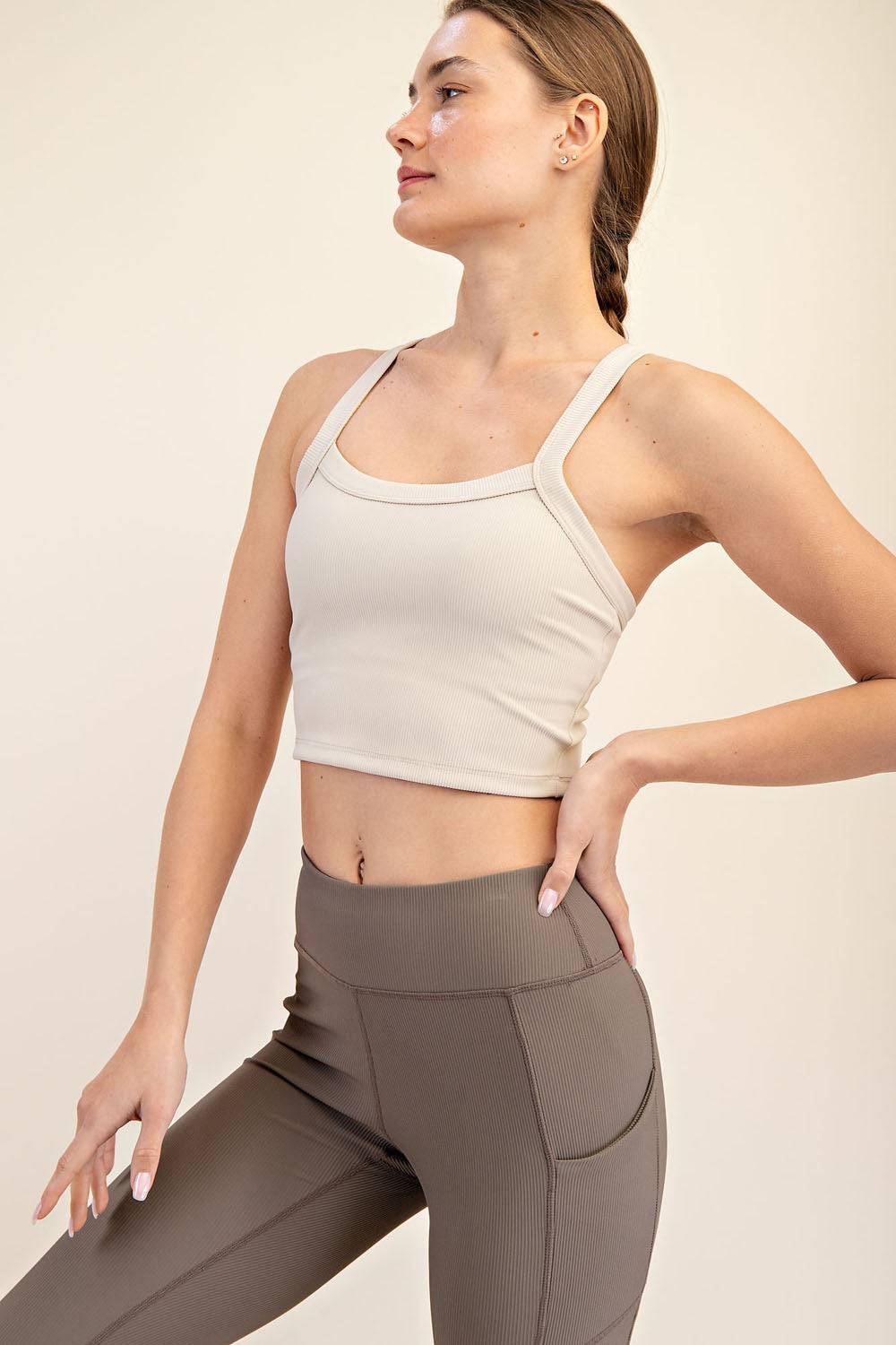 Nylon Rib Racerback Tank - Hype Up