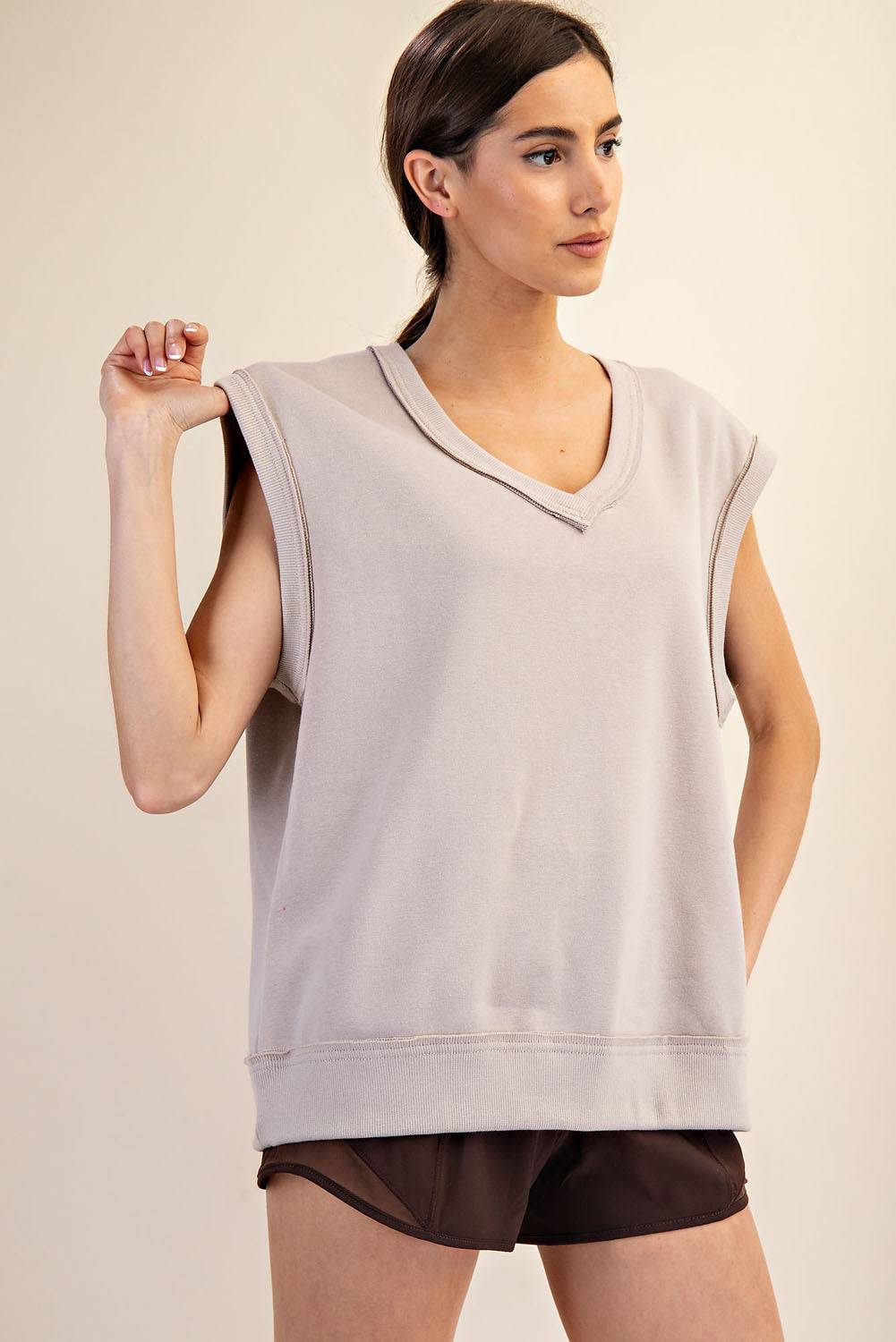 French Terry Oversized Vest - Hype Up