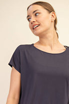 Viscose Modal Boat Neck Top - Hype Up