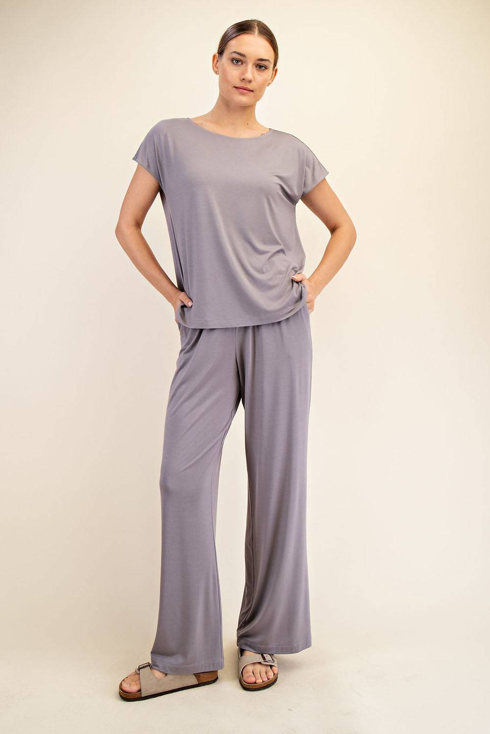 Viscose Modal Boat Neck Top - Hype Up