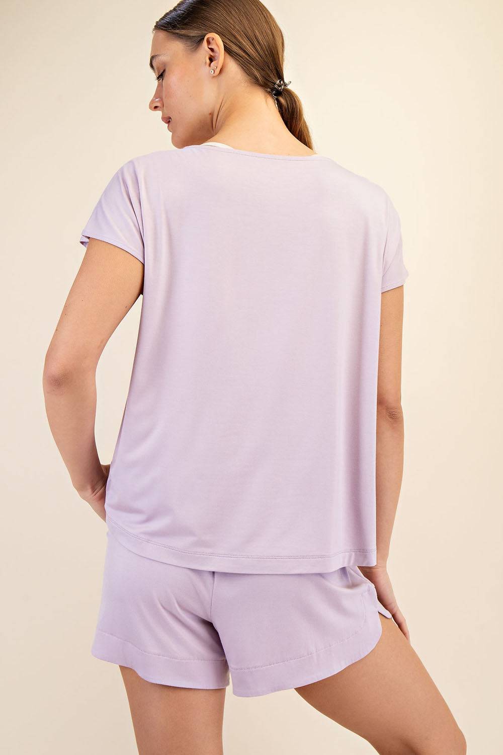 Viscose Modal Boat Neck Top - Hype Up