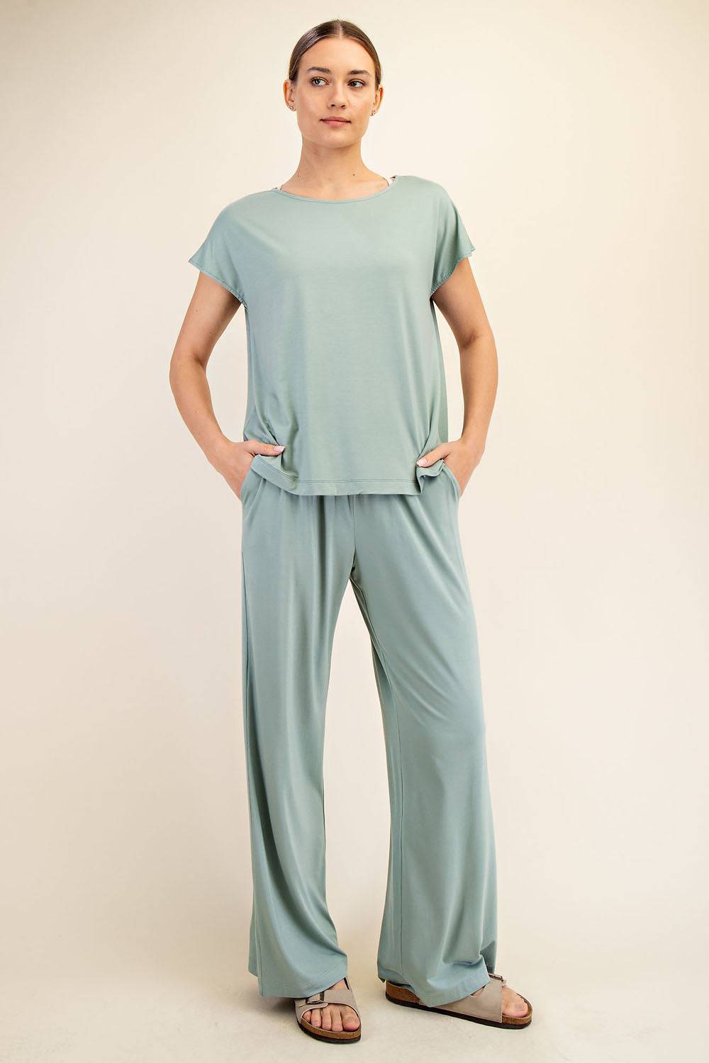 Viscose Modal Boat Neck Top - Hype Up