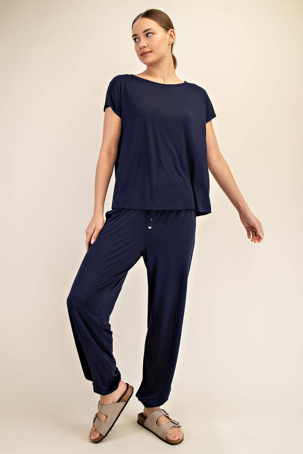 Viscose Modal Boat Neck Top - Hype Up