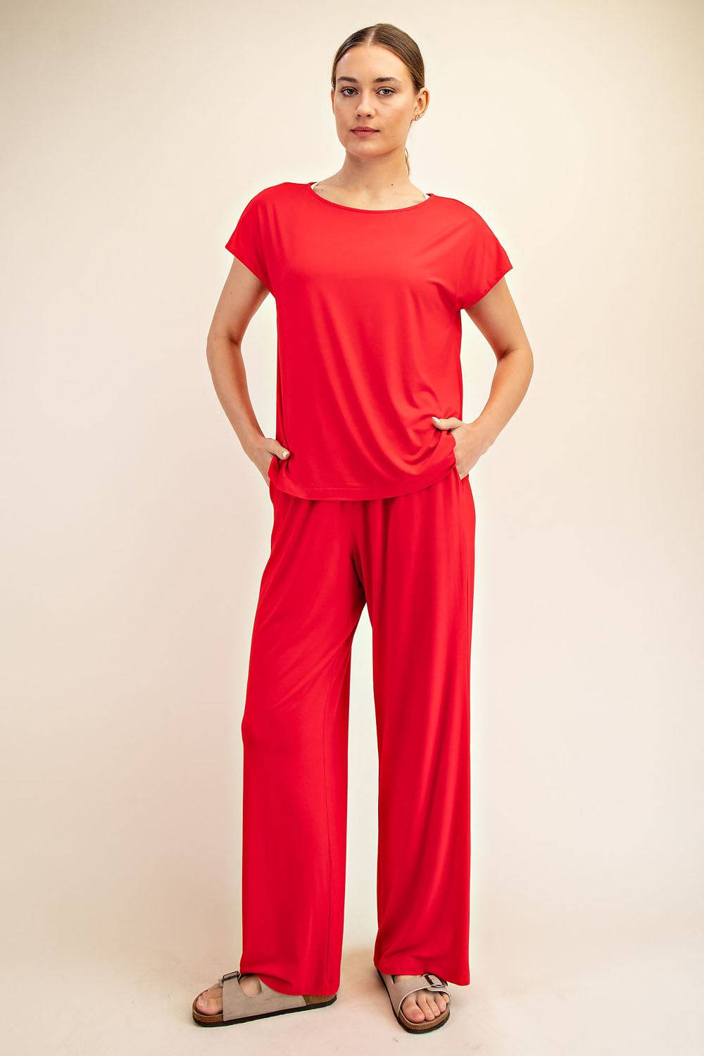 Viscose Modal Boat Neck Top - Hype Up