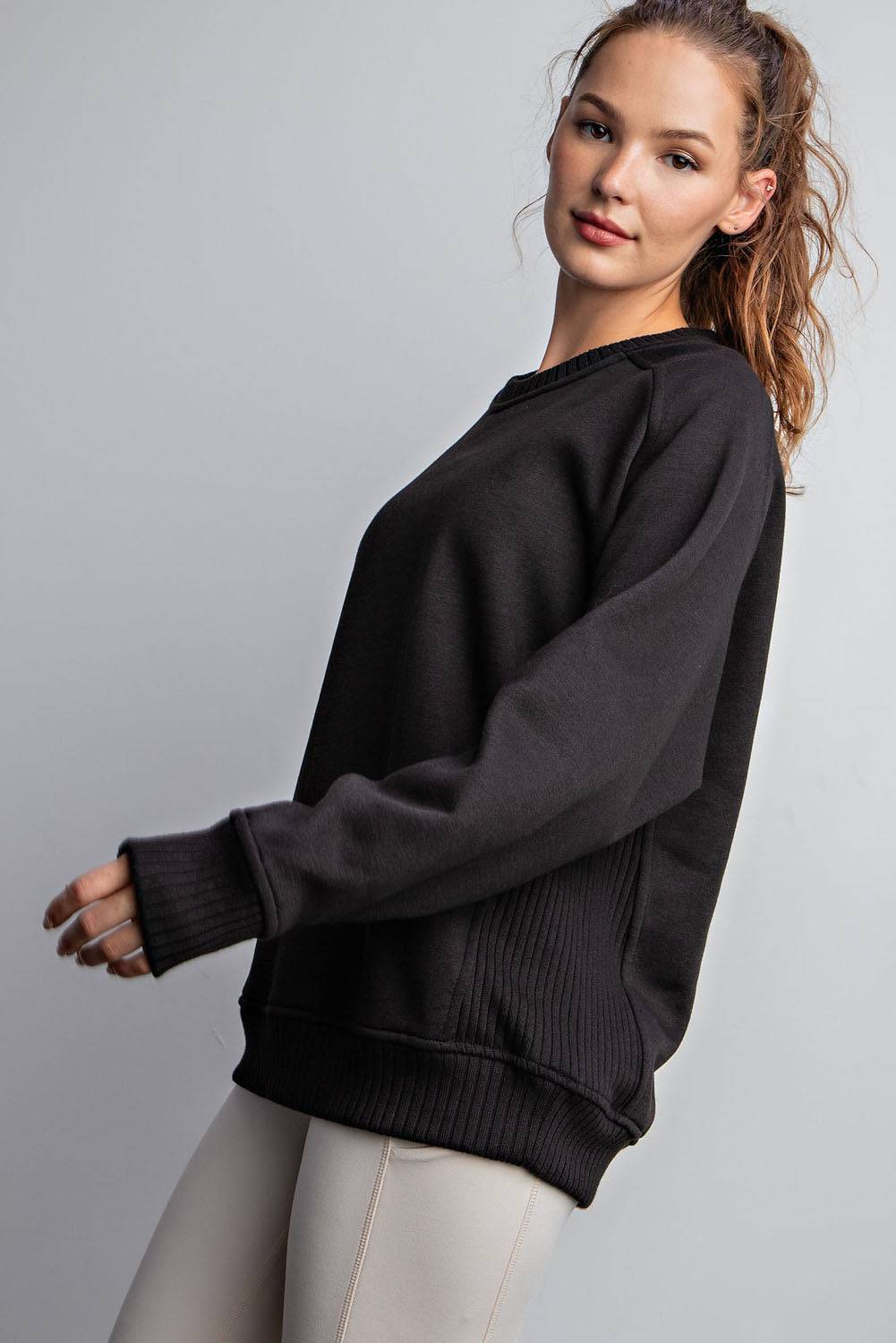 French Terry Crew Neck Sweatshirt - Hype Up