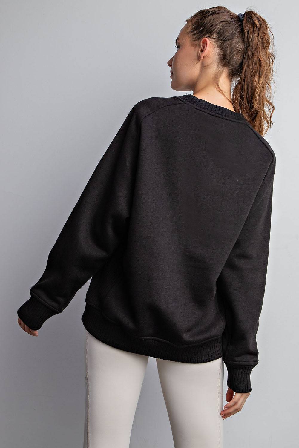 French Terry Crew Neck Sweatshirt - Hype Up
