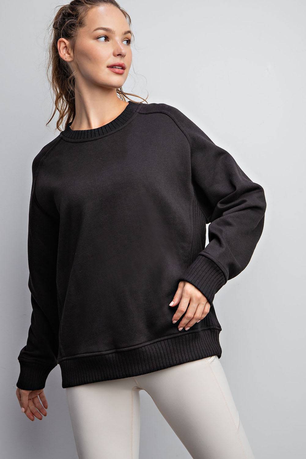French Terry Crew Neck Sweatshirt - Hype Up