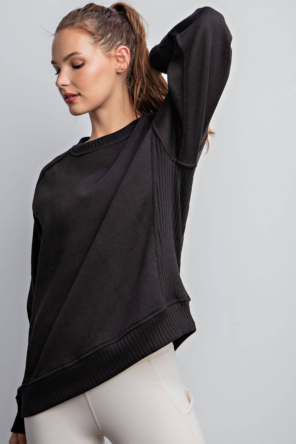 French Terry Crew Neck Sweatshirt - Hype Up