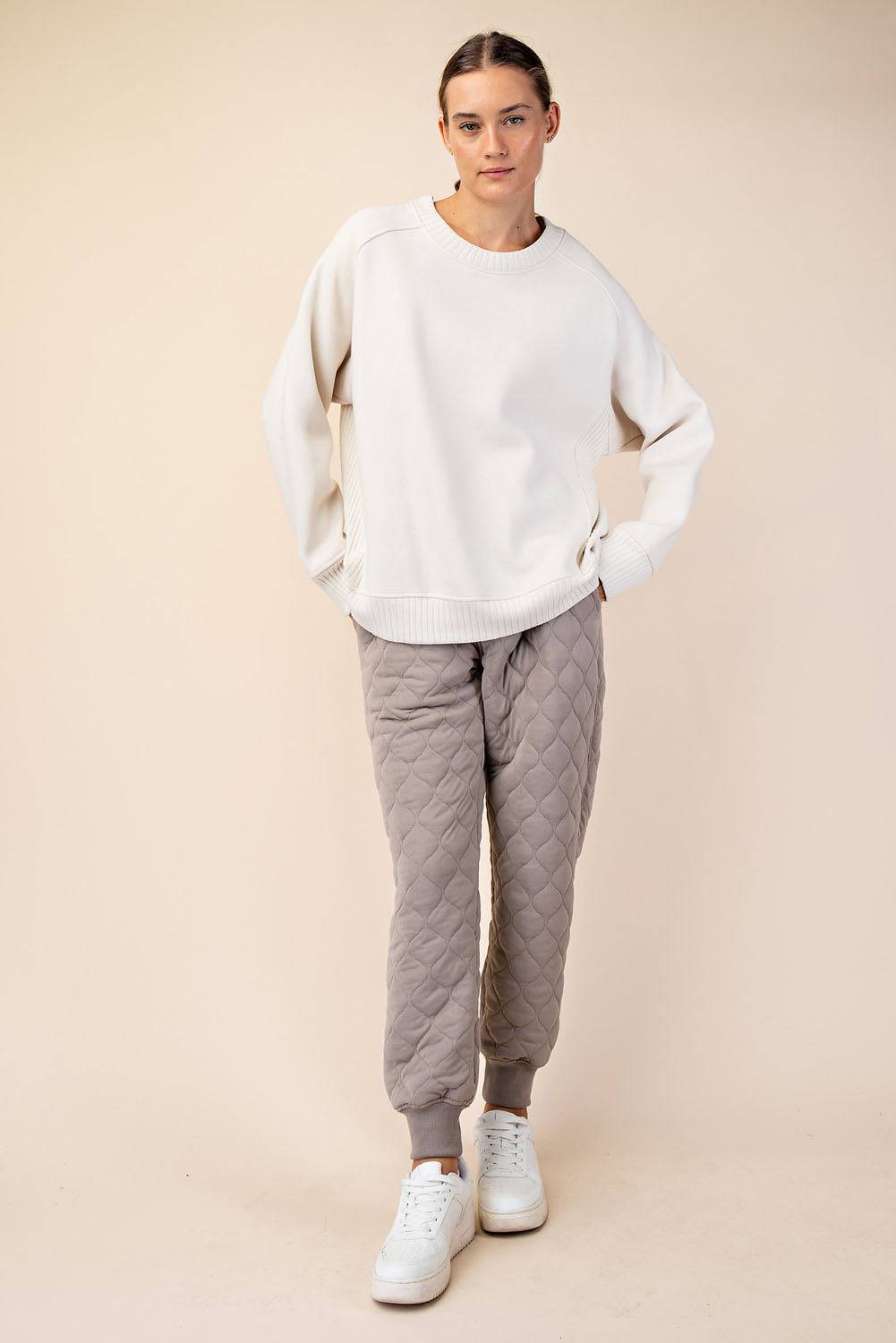 French Terry Crew Neck Sweatshirt - Hype Up