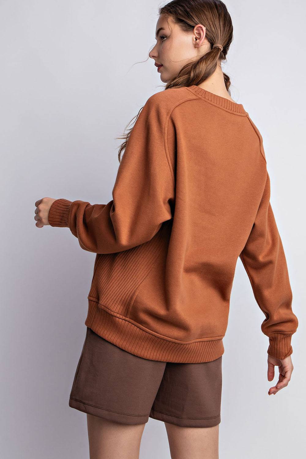 French Terry Crew Neck Sweatshirt - Hype Up